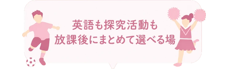 英語も探究活動も放課後にまとめて選べる場