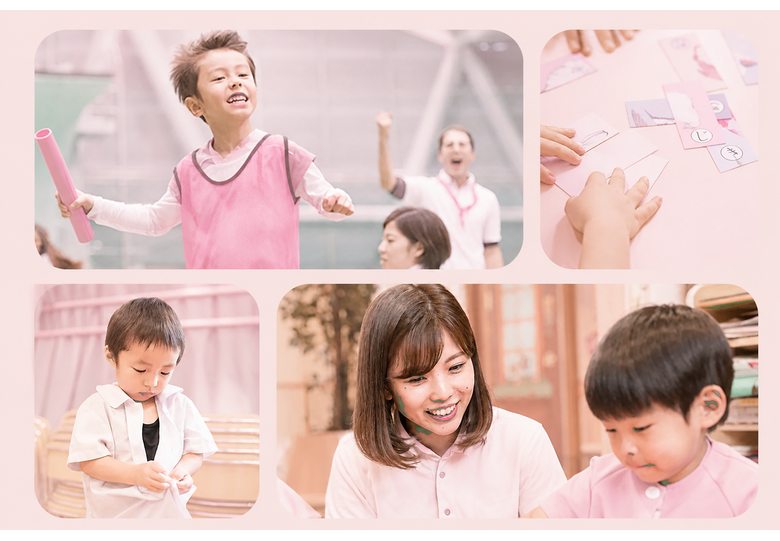 子どもたちが先生と工作や活動を楽しむ様子
