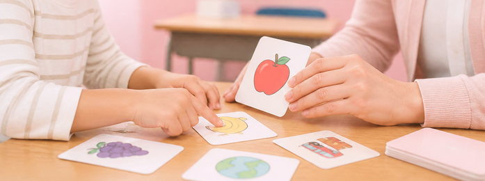 英語の課題に取り組む子どもたち